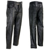 Milwaukee Leather LKM5718 Men's Classic Black Loose Fitted Motorcycle Casual Leather Biker Pants