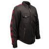 Milwaukee Leather Men’s Two-Tone CE Armored Flannel - Solid Front / Plaid Back - Reinforced w/ Aramid Fibers - MPM1671