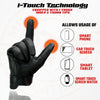 Milwaukee Leather MG7502 Men's Black Leather Gel Palm Motorcycle Gloves w/ i-Touch and Cool-Tec Technology
