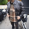 Milwaukee Leather MLM1611 Men's Premium Black Leather Casual Biker Rider Shirt w/ Vintage 5 Cent Buffalo Buttons