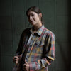 Milwaukee Leather MNG21614 Women's Gray and Red with Yellow Long Sleeve Cotton Flannel Shirt