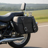 Milwaukee Leather SH57401ZB Black Large Zip-Off PVC Throw Over Motorcycle Saddlebags