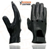 Milwaukee Leather SH868 Men's USA Deerskin Black Vented Perforated Leather Motorcycle Riders Gloves