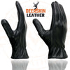 Milwaukee Leather SH886 Women's USA Deerskin Black Leather Unlined Lightweight Motorcycle Rider Gloves