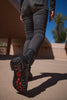 Milwaukee Leather MBL9399 Women's 9-Inch Triple Buckle Black Leather Harness Biker Boots w/ Side Zipper