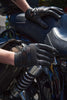 Milwaukee Leather MG7536 Men's Black Leather Gel Palm Motorcycle Gloves w/ Flex Knuckles and Cool-Tec Treatment