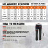 Milwaukee Leather LKM5717 Men's Flat Black Premium Leather Motorcycle Rider Biker Chaps w/ Jean Pockets
