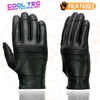 Milwaukee Leather MG7536 Men's Black Leather Gel Palm Motorcycle Gloves w/ Flex Knuckles and Cool-Tec Treatment