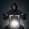 Milwaukee Leather MPM9510 Men's Black Water-Resistant Motorcycle Rain Suit with Hi Vis Reflective Tape