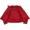 Milwaukee Leather LKL2738 Women's Red Premium Leather Scuba Style Biker Jacket w/ Mandarin Collar