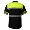 Milwaukee Motorcycle Clothing Co. Men’s Safeway Green/Black Mechanic Rider Ready Shirt w/ Reflective Strip MDM11613