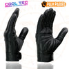 Milwaukee Leather MG7536 Men's Black Leather Gel Palm Motorcycle Gloves w/ Flex Knuckles and Cool-Tec Treatment
