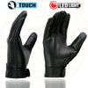 Milwaukee Leather MG7599 Men's Black Leather Motorcycle Gloves w/ i-Touch Screen and Led Finger Light