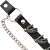 Milwaukee Leather MLA3006 Silver Biker Chain for Motorcycle Boots w/ Skeleton Hand Emblem