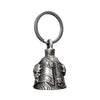 Milwaukee Leather MLB9045 'Helmet Skull' Motorcycle Good Luck Bell | Key Chain Accessory for Bikers