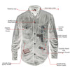 Milwaukee Leather MLM1611 Men's Premium Black Leather Casual Biker Rider Shirt w/ Vintage 5 Cent Buffalo Buttons