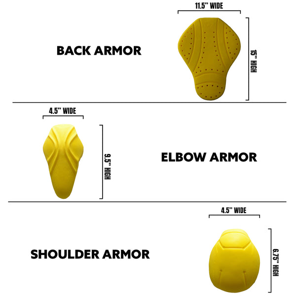 Milwaukee Leather MP7908 5-PC CE-Approved Motorcycle Armor for Shoulder, Elbow and Back| Armor for Motorcycle Jacketss