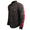 Milwaukee Leather Men’s Two-Tone CE Armored Flannel - Solid Front / Plaid Back - Reinforced w/ Aramid Fibers - MPM1671