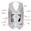 Milwaukee leather LKM3787 Men's Classic Side Laced Black Leather Motorcycle Rider Biker Vest w/ Ten Pockets