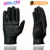 Milwaukee Leather MG7536 Men's Black Leather Gel Palm Motorcycle Gloves w/ Flex Knuckles and Cool-Tec Treatment