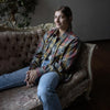 Milwaukee Leather MNG21614 Women's Gray and Red with Yellow Long Sleeve Cotton Flannel Shirt