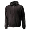 MMCC Men’s Bare Bones Riding Hoodie – Premium Cotton, Reflective Skull Sleeve, Full Zip - MPM1680