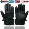 Milwaukee Leather Men's Black Gauntlet Motorcycle Hand Gloves-Black Leather Waterproof Gel Palm Soft Skin-SH292
