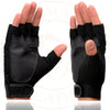 Milwaukee Leather SH44610 Men's Black Gel Padded Fingerless Motorcycle Mechanics Hand Gloves w/ Amara Cloth’
