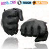 Milwaukee Leather MG7502 Men's Black Leather Gel Palm Motorcycle Gloves w/ i-Touch and Cool-Tec Technology