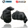 Milwaukee Leather MG7599 Men's Black Leather Motorcycle Gloves w/ i-Touch Screen and Led Finger Light