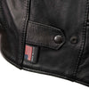 Milwaukee Leather USA MADE MLJKM5003 Men's Black Echo Premium Leather Motorcycle Jacket with Reflective Piping