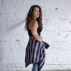 Milwaukee Leather MNG21612 Women's Black and Pink with Blue Long Sleeve Cotton Flannel Shirt