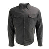 Milwaukee Leather Men’s Two-Tone CE Armored Flannel - Solid Front / Plaid Back - Reinforced w/ Aramid Fibers - MPM1670