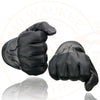 Milwaukee Leather SH234 Men's Black Thermal Lined Leather Motorcycle Gloves w/ Cinch Wrist Closure