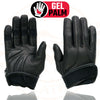 Milwaukee Leather MG7700 Women's Black Leather Gel Palm Lightweight Motorcycle Hand Gloves W/ Open Wrist Expansion