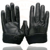 Milwaukee Leather SH234 Men's Black Thermal Lined Leather Motorcycle Gloves w/ Cinch Wrist Closure