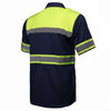 Milwaukee Motorcycle Clothing Co. Men’s Safeway Green/BlueMechanic Rider Ready Shirt w/ Reflective Strip MDM11614