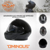 Milwaukee Helmets MPH9813DOT Gloss Black Menace DOT Approved Motorcycle Modular Helmet w/ Drop Down Visor