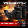 Milwaukee Motorcycle Clothing Co. MB440EEE Men's Throttle Extra Wide 6" Black Dual-Zip Leather Motorcycle Boots
