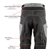 Milwaukee Leather MPM5730 Men's Black and Grey Tri-Tex Fabric Motorcycle Rider Pants w/ CE Armor Protection