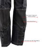 Milwaukee Leather MPM5730 Men's Black and Grey Tri-Tex Fabric Motorcycle Rider Pants w/ CE Armor Protection