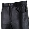 Milwaukee Leather LKM5716 Men's Classic Black Premium Leather Fitted Casual Biker Leather Pants