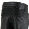 Milwaukee Leather LKM5713 Men's Premium Black Cowhide Leather Racing Pants w/ CE Armor Knee Protection