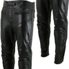 Milwaukee Leather LKM5713 Men's Premium Black Cowhide Leather Racing Pants w/ CE Armor Knee Protection