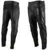 Milwaukee Leather LKM5713 Men's Premium Black Cowhide Leather Racing Pants w/ CE Armor Knee Protection