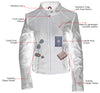 Milwaukee Leather LKL2738 Women's Red Premium Leather Scuba Style Biker Jacket w/ Mandarin Collar