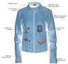 Milwaukee Leather LKL2736 Women's Cognac Premium Leather Scuba Style Biker Jacket w/ Mandarin Collar