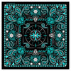 Hot Leathers BAB1072 Ladies Blue Paisley Skulls Bandana