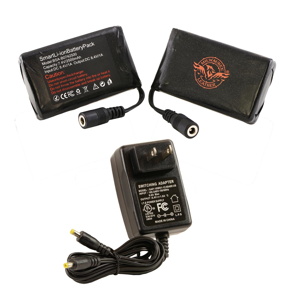 Milwaukee Leather Universal Twin Battery for 'Heated' Gloves