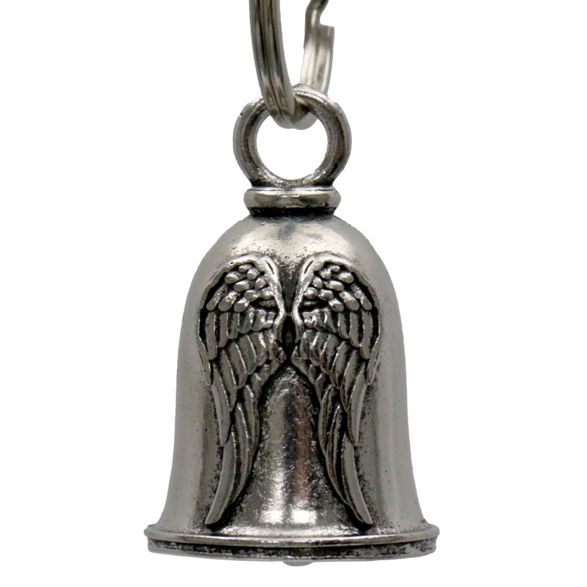Milwaukee Leather MLB9068 Angel Wings Motorcycle Good Luck Bell w/ Key Ring-Key Chain Accessory for Bikers